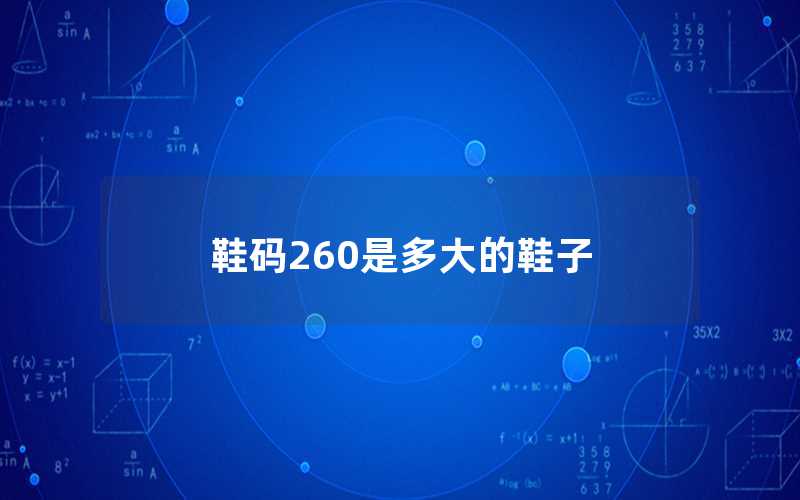 鞋碼260是多大的鞋子