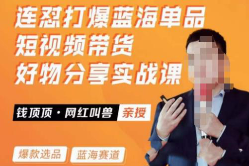 網紅叫獸·連懟打爆藍海單品，短視頻帶貨好物分享實戰課