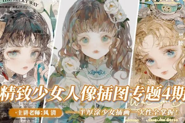 風(fēng)清2022精致少女人像插畫第4期