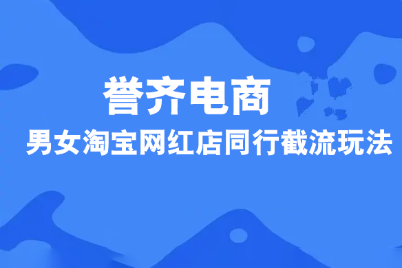 譽齊電商-男女淘寶網(wǎng)紅店同行截流玩法