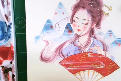 阿妹藝術(shù)丫丫古風(fēng)夢幻水彩人物系統(tǒng)課