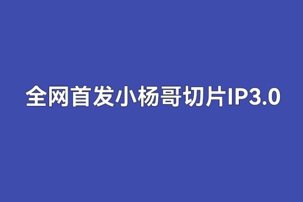 全網首發小楊哥切片IP3.0，日入500+，保姆級教學，小白可做【揭秘】