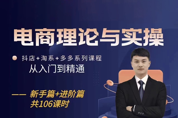 電商理論與實操從入門到精通，抖店+淘系+多多：新手+進階