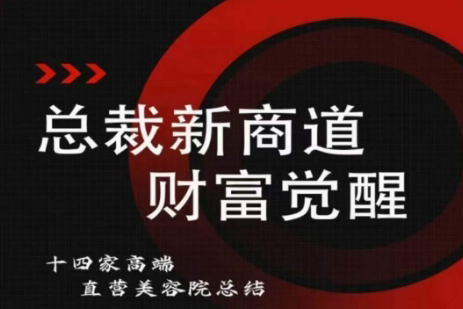 總裁新商道(美業老板必修課)，通俗易懂的美容院總結，解決美容院各種疑難雜癥
