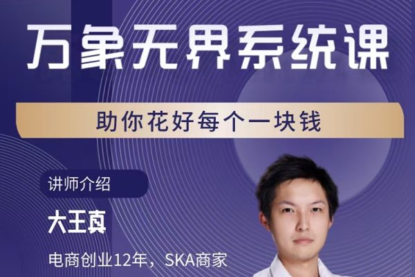 大王真萬(wàn)象無(wú)界精準(zhǔn)投流系統(tǒng)課，從關(guān)鍵詞到推薦，從萬(wàn)象臺(tái)到達(dá)摩盤，從底層原理到實(shí)操步驟