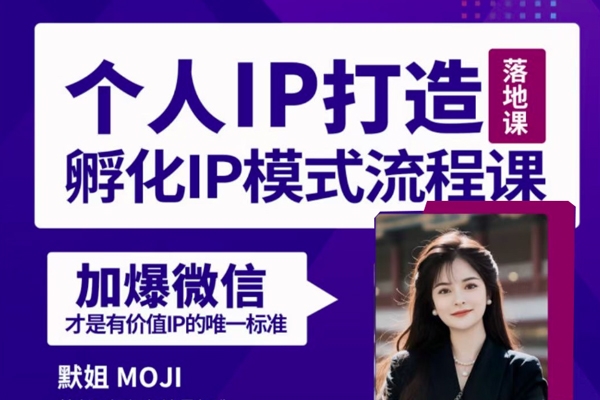 默姐·老板商業IP孵化流程課，30天IP出圈計劃，完整的個人IP短視頻落地課程