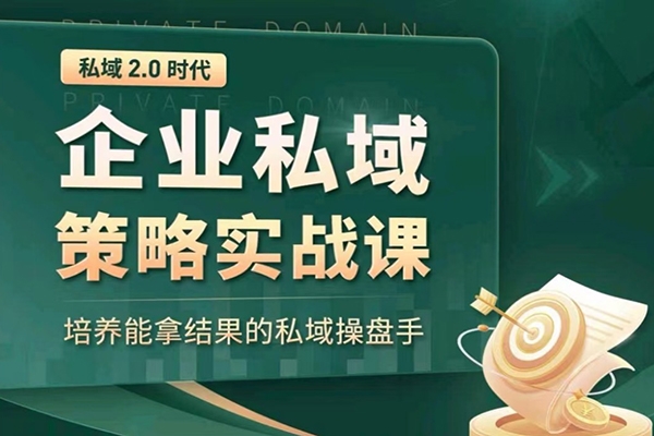 私域2.0：企業(yè)私域策略實戰(zhàn)課，培養(yǎng)能拿結(jié)果的私域操盤手