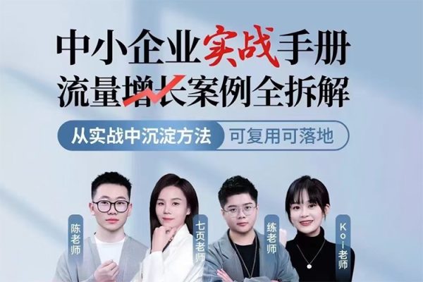 中小企業實戰手冊流量增長案例全拆解，從實戰中沉淀方法，可復用可落地