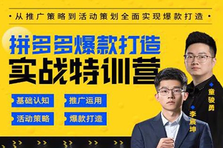 拼多多單品爆款打造課程(更新6月)，充分應用你的流量，增長實戰培訓