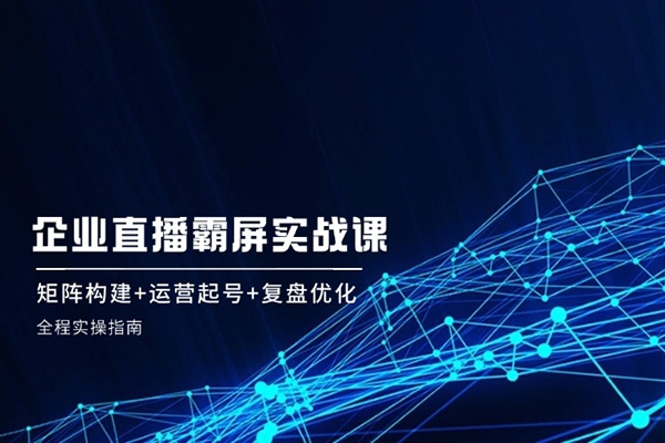 企業矩陣直播霸屏實戰課：矩陣構建+運營起號+復盤優化，全程實操指南
