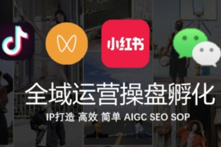 全域運營操盤(抖音+私域+小紅書)，IP打造高效簡單