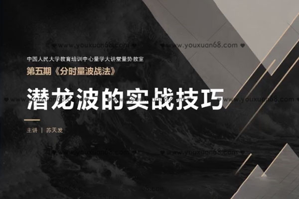 量學大講堂量勢教室蘇天發《分時量波戰法》