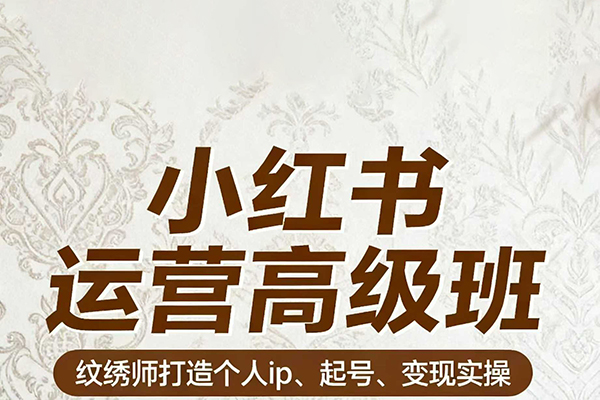 伊伊小紅書運營高級班 紋繡師打造個人ip、起號、變現(xiàn)實操