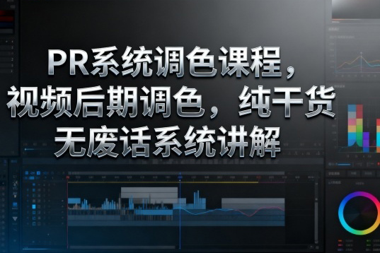影像社PR系統(tǒng)調(diào)色課程,視頻后期調(diào)色,純干貨無(wú)廢話系統(tǒng)講解